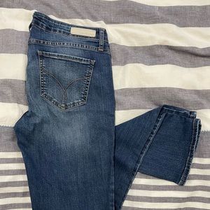 Calvin Klein straight leg crop blue jeans